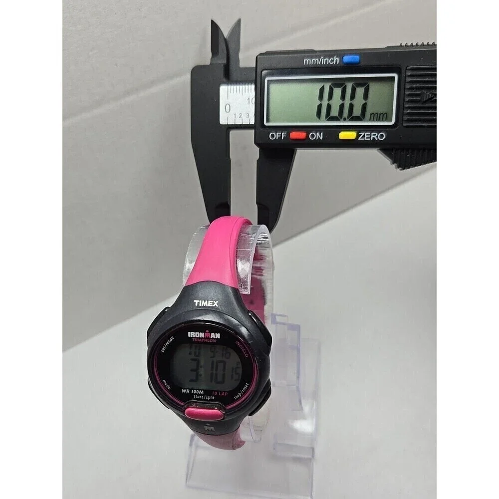 Womens Timex Ironman Triathlon 10 Lap Digital Watch Indiglo Alarms New Battery